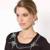 Thumbnail for your product : Anne Weyburn Pure Combed Cotton T-Shirt with Metallic Threads