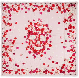 Alexander McQueen Printed Modal And Wool-blend Twill Scarf