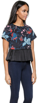 Thumbnail for your product : Suno Floral Scuba Pleated Tee