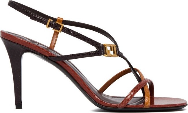 Fendi FFold High-Heeled Strappy Sandals