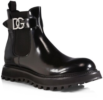 Dolce & Gabbana Bernini Logo Buckle Chelsea Boots - ShopStyle