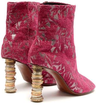 Vetements Geisha Split Toe Coin Heel Ankle Boots - Womens - Pink