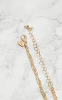 Thumbnail for your product : PrettyLittleThing Gold Renaissance Halo Pendant Necklace