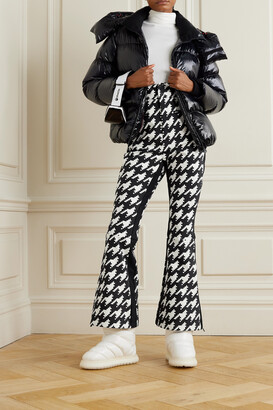 Perfect Moment Isola San Houndstooth Salopettes - Black
