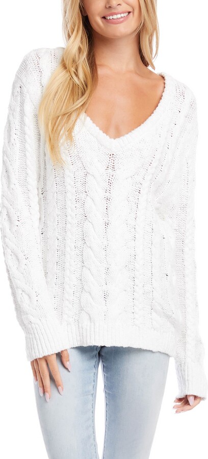 Off White Cable Knit Sweater | Shop the world's largest collection 