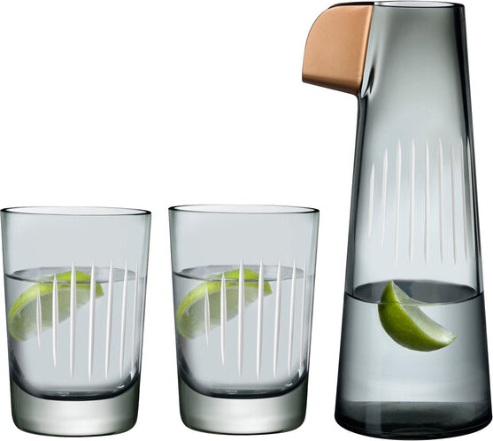 Nude Glass Parrot Carafe and Tumbler Gift Set