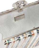 Thumbnail for your product : Judith Leiber 'Shell' glass crystal abalone shell stripe clutch