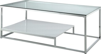 Tressie Coffee Table White/Chrome - HOMES: Inside + Out