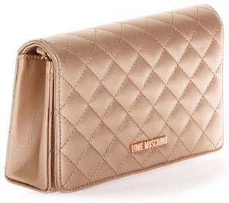 Love Moschino Copper Color Quilted Faux Leather Bag