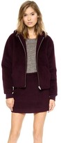 Thumbnail for your product : Alexander Wang T by Felt Hooded Cropped Jacket