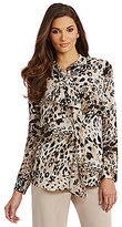 Thumbnail for your product : Vince Camuto Animal Fresco Long-Sleeve Blouse