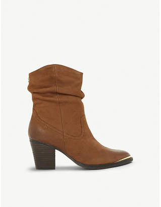 Steve Madden Olya ruched leather ankle boots