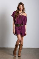Thumbnail for your product : Jens Pirate Booty Poncho Villa NR Ruffle Dress in Wine
