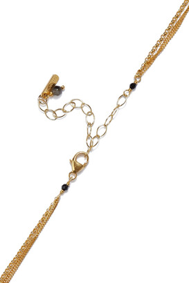 Chan Luu 18-karat Gold-plated Sterling Silver, Pietersite And Spinel Necklace
