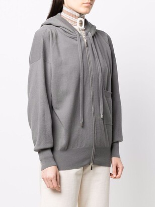 Malo Zip-Up Cashmere-Blend Hoodie