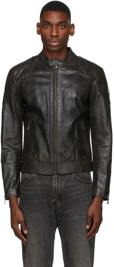 Belstaff Black Leather Outlaw 2.0 Jacket - ShopStyle