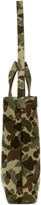 Thumbnail for your product : Comme des Garcons Homme Beige and Green Cotton Canvas Tote