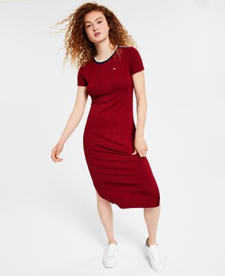 Tommy Hilfiger Women's Red Day Dresses on Sale | ShopStyle