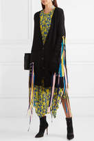 Thumbnail for your product : Preen Line Erya Ribbon-embellished Cotton-blend Cardigan - Black