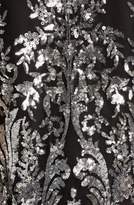 Thumbnail for your product : Naeem Khan Gunmetal Metallic Sequin Long Sleeve Tulle Top