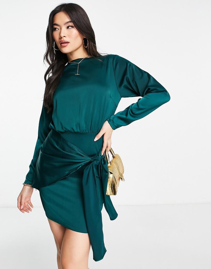 Wrap Dress Asos Teal Dress Asos Edition Curve Sequin Wrap Mini