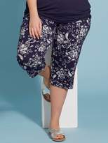 Thumbnail for your product : M&Co Plus cropped floral trousers