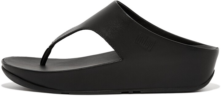 FitFlop Shuv Leather Toe-Post Sandals - ShopStyle