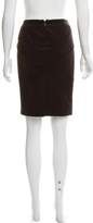 Thumbnail for your product : Gucci Knee-Length Velvet Skirt