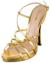 Thumbnail for your product : Pollini Metallic Leather Sandals