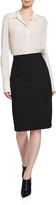Thumbnail for your product : Theory Hemdall Traceable Wool Suiting Pencil Skirt