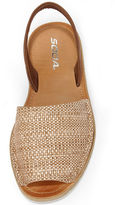 Thumbnail for your product : Soda Sunglasses One Taupe Raffia Flat Sandals