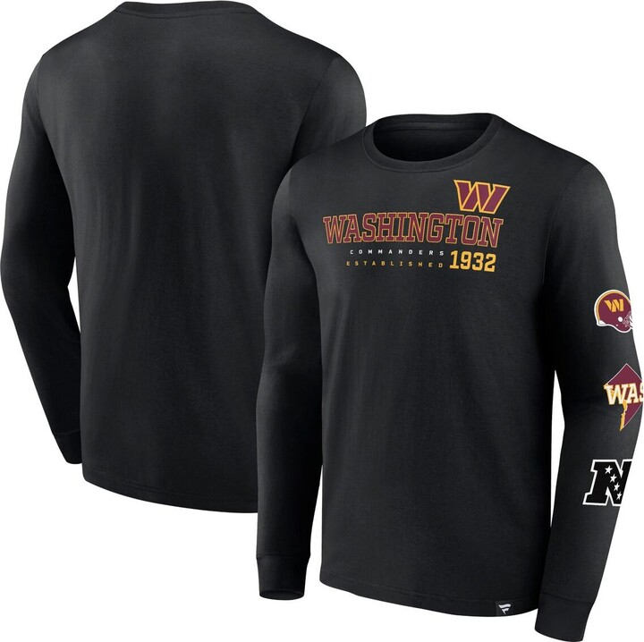 Fanatics Men's Branded Black Washington Commanders High Whip Pitcher Long  Sleeve T-shirt - ShopStyle