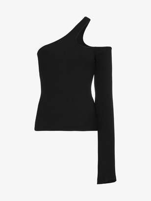 Freya Beaufille cutout one sleeve ribbed top