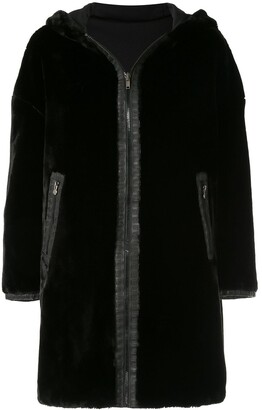 Fendi Pre-Owned 1990s Hooded Reversible Coat