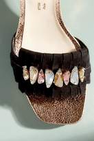 Thumbnail for your product : Anthropologie Whanda Low Velvet Sandals