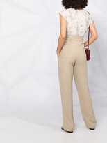 Thumbnail for your product : Brunello Cucinelli Abstract-Floral Cap Sleeve Blouse