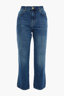 VVB Faded High-rise Straight-leg Jeans