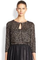 Thumbnail for your product : Aidan Mattox Beaded Cropped Cardigan