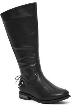 Penningtons Lace Up Wide-Width Faux-Leather Boots
