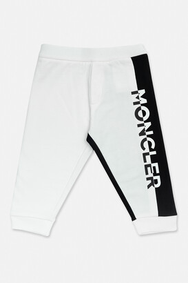 Moncler Enfant Sweatpants With Logo Unisex - White