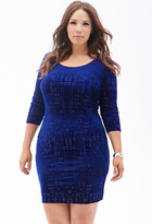 Thumbnail for your product : Forever 21 FOREVER 21+ Baroque Burnout Sheath Dress