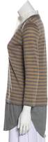 Thumbnail for your product : Akris Punto Wool Striped Top Grey Wool Striped Top