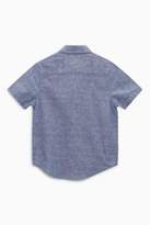 Thumbnail for your product : Next Boys White Vertical Stripe Linen Mix Short Sleeve Shirt (3-16yrs)
