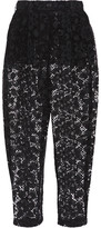 Thumbnail for your product : Dolce & Gabbana Cropped Cotton-blend Guipure Lace Tapered Pants