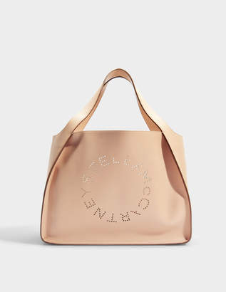 Stella McCartney Alter Nappa Tote Stella Logo Bag in Powder Eco Leather