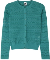 Thumbnail for your product : M Missoni Teal knitted cardigan