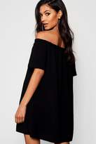 Thumbnail for your product : boohoo Frill Off Shoulder Shift Dress