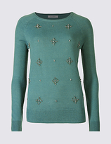 Thumbnail for your product : Classic Beaded Round Neck Jumper