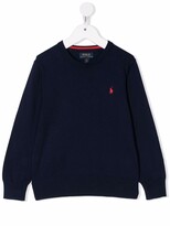 Thumbnail for your product : Ralph Lauren Kids Embroidered-Logo Crew-Neck Jumper