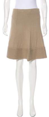 Akris Punto Wool-Blend Skirt Tan Wool-Blend Skirt